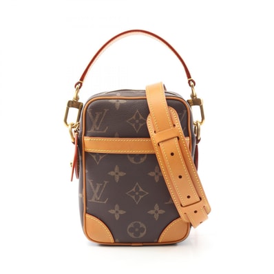 ルイ・ヴィトン LOUIS VUITTON ダヌーブ ハンドバッグ バッグ PVCコーティングキャンバス レザー モノグラム メンズ ブラウン系 M14106 【中古】