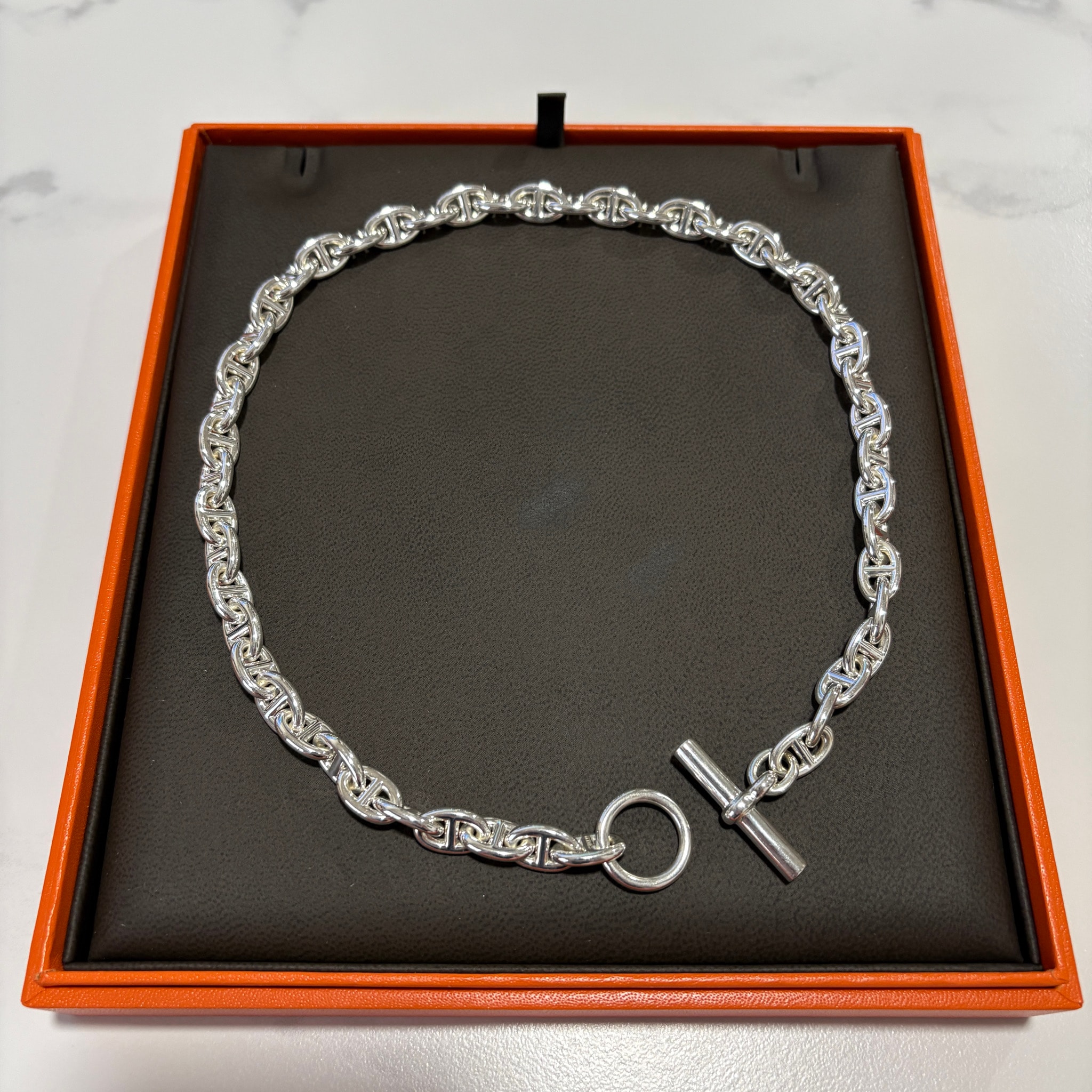 Hermes Chaine D'ancre PM Necklace Small Model "Silver"