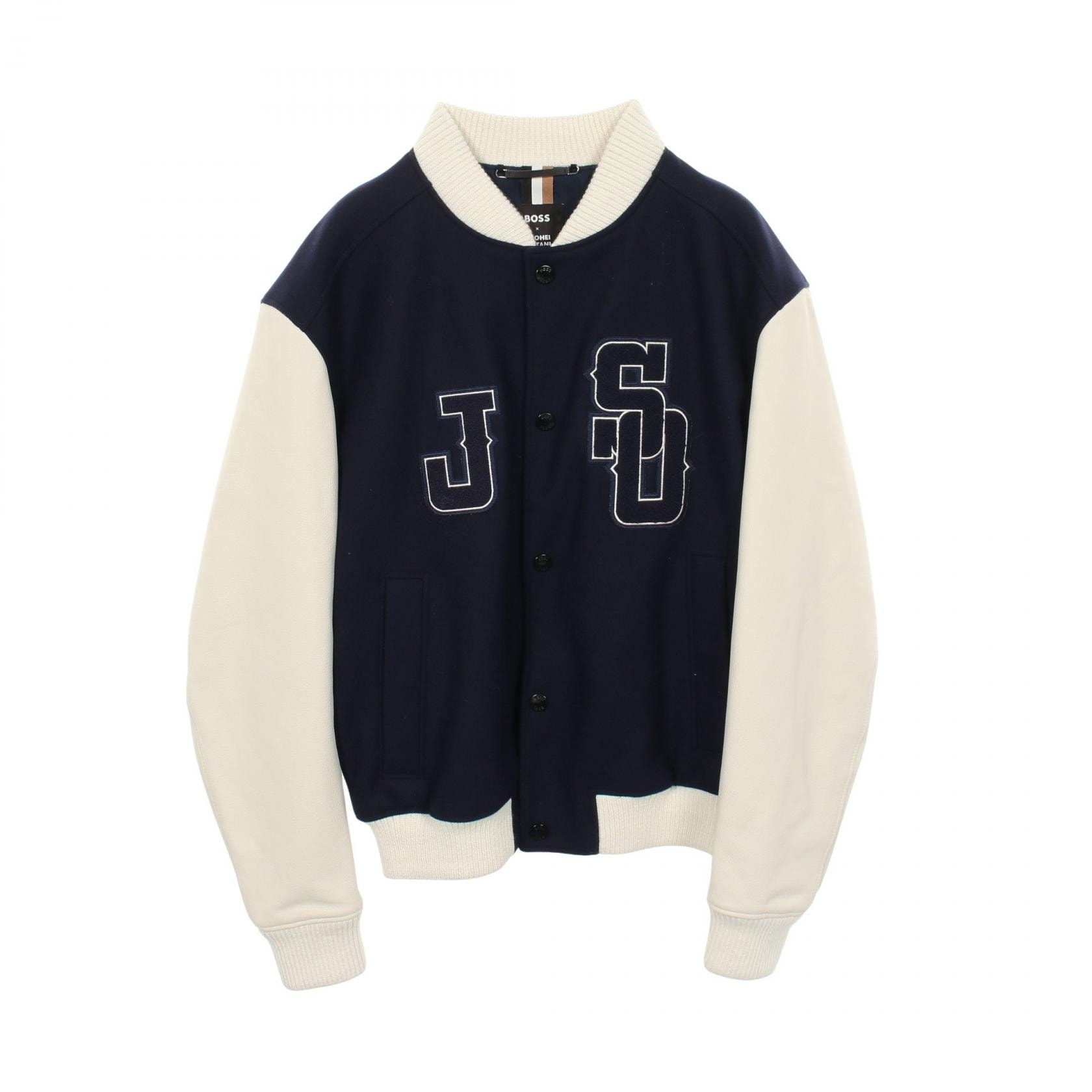 ボス BOSS BOSS × 大谷翔平 ロゴ スタジャン 衣料品 アウター ウール ナイロン メンズ ネイビー系 / ホワイト系 50529440 10260760 【中古】