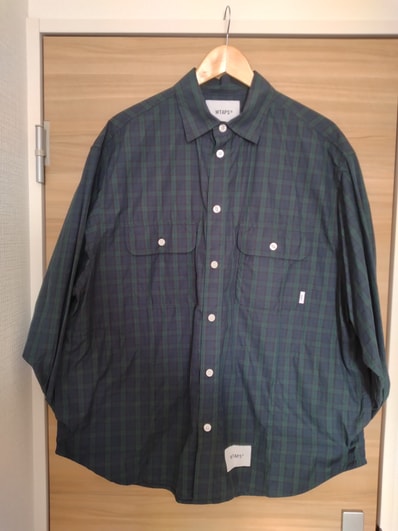 WTAPS Wcpo 01 / LS / Cotton. Broadcloth. Textile "Green"