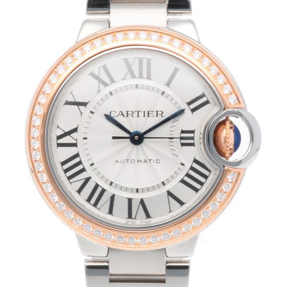 カルティエ バロンブルー 腕時計 時計 ステンレススチール 3753 自動巻き オーバーホール済 レディース 1年保証 CARTIER  中古