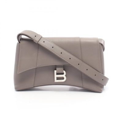 バレンシアガ BALENCIAGA DOWNTOWN ダウンタウン XS ショルダーバッグ バッグ レザー レディース グレー系 【中古】