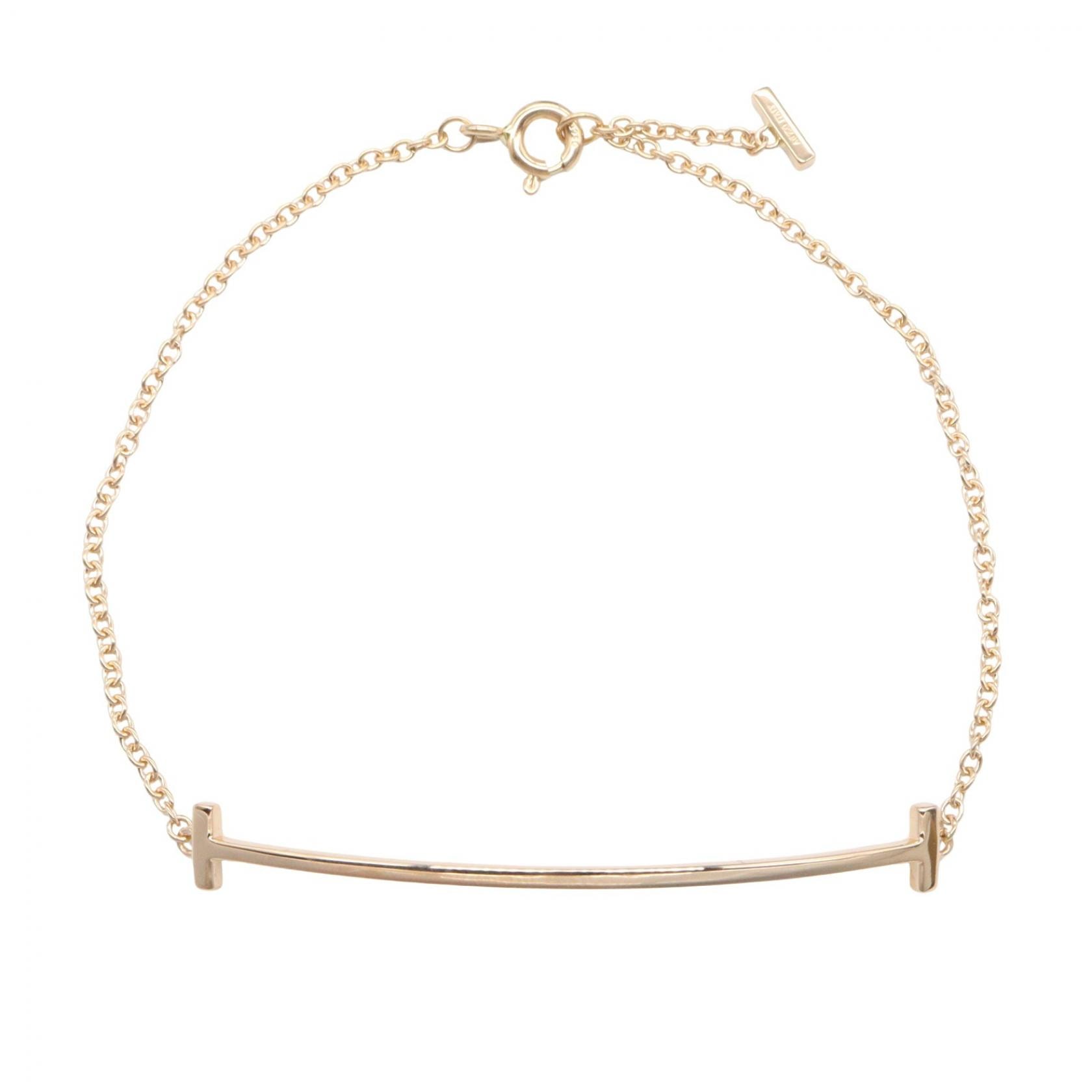 ティファニー TIFFANY&CO Tスマイル スモール ブレスレット ブレスレット アクセサリー K18PG(ピンクゴールド) レディース ゴールド系 【中古】