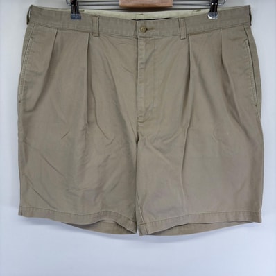 古着 ポロ・ラルフローレン POLO RALPH LAUREN パンツ チノパン ワンポイントロゴ ショートパンツ 2タック w42 ベージュ系 メンズ