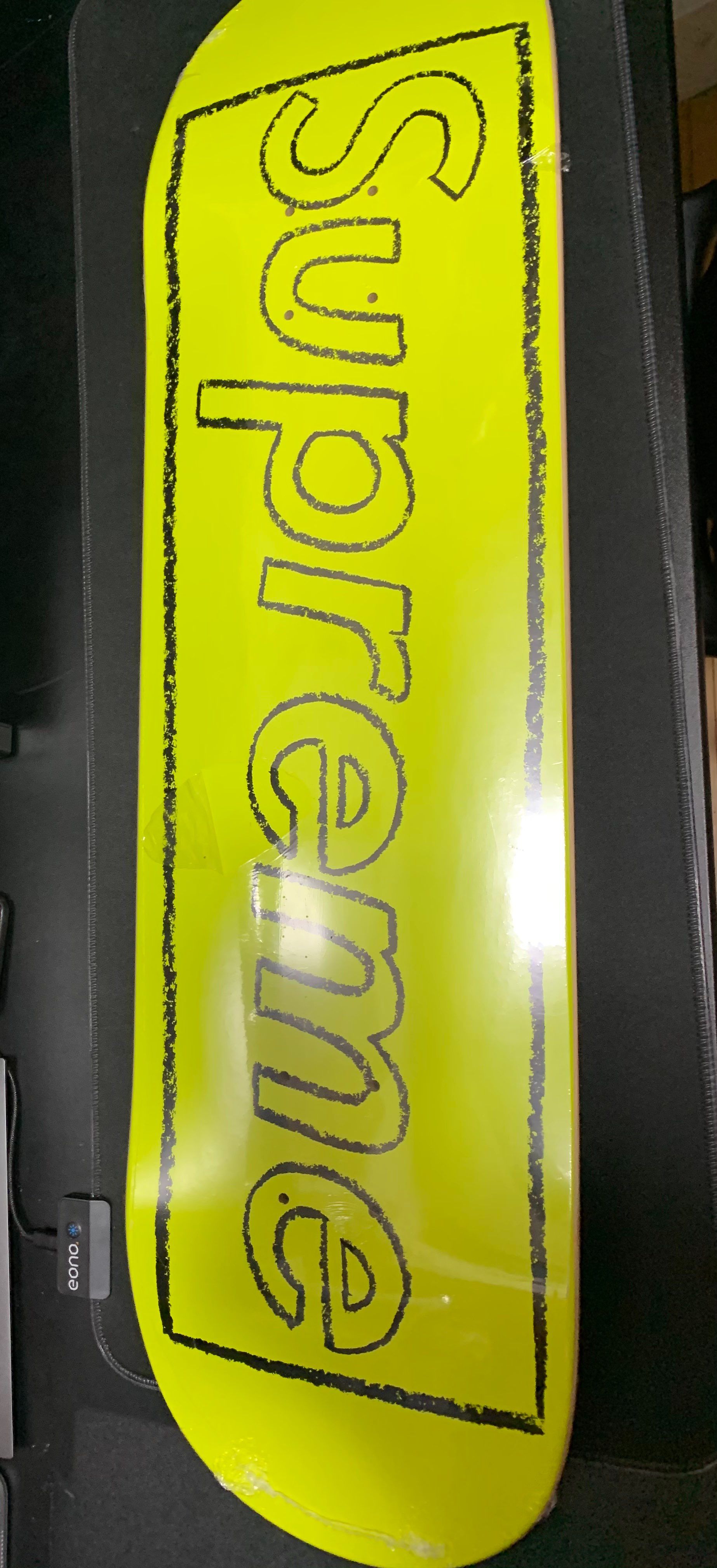 Supreme KAWS Chalk Logo Skateboard "Yellow"