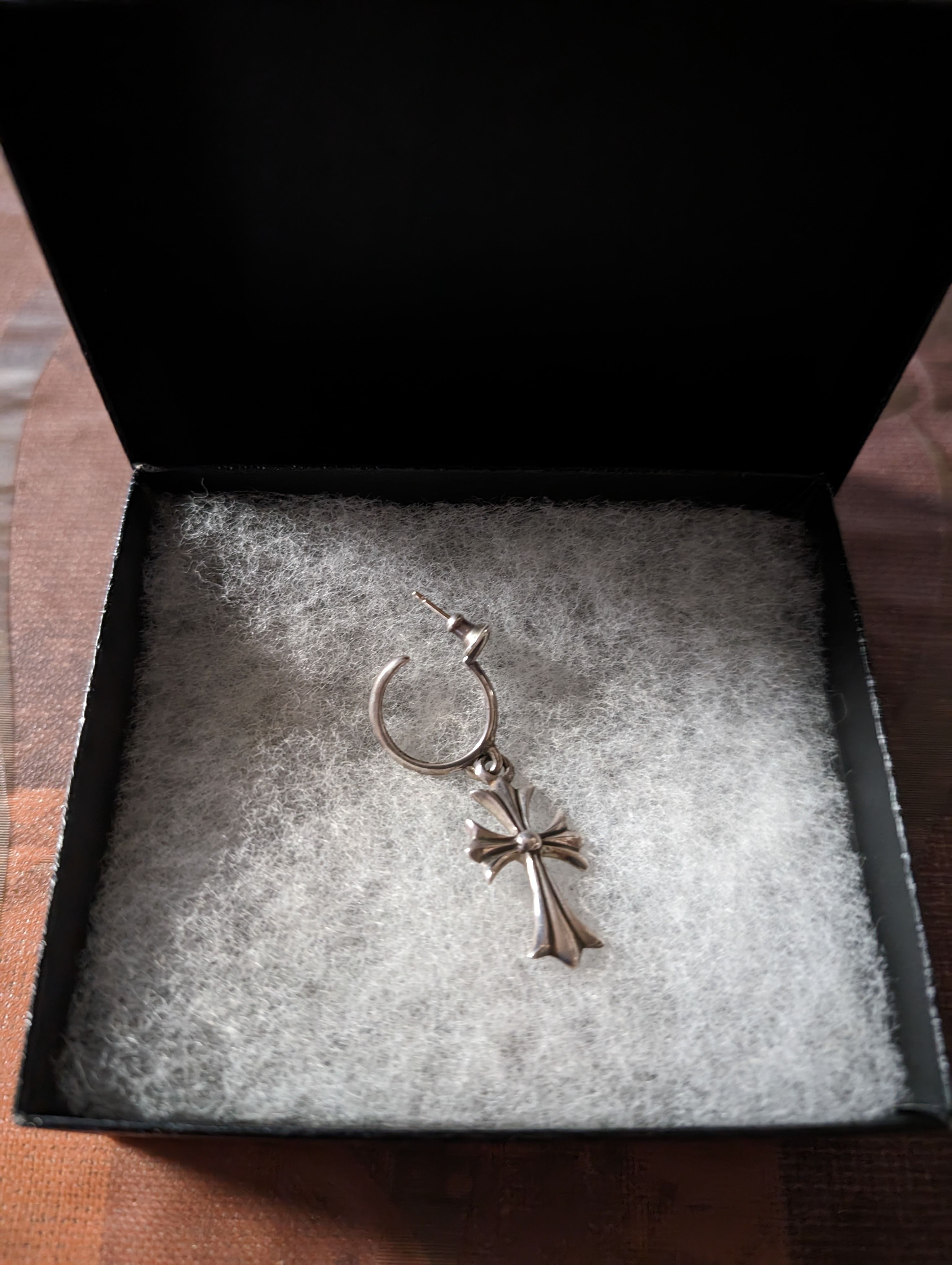 Chrome Hearts Hoop CH Cross Earrings "Silver"