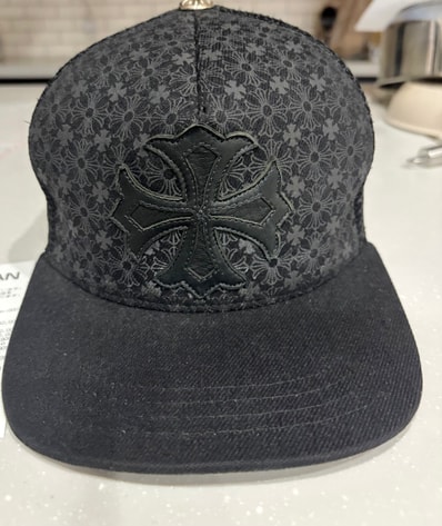Chrome Hearts Denim Front CH Plus Patch Trucker Cap "Black"