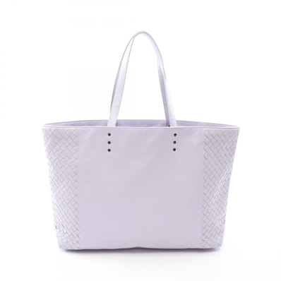 ボッテガヴェネタ BOTTEGA VENETA イントレチャート トートバッグ バッグ レザー レディース パープル系 【中古】