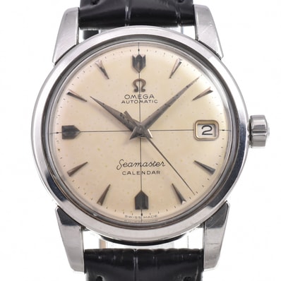 オメガ OMEGA 2849-1SC ヴィンテージ シーマスター カレンダー Cal.503 シルバー 自動巻き メンズ 良品 腕時計 G#147471