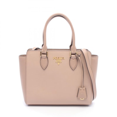 プラダ PRADA 2WAY ハンドバッグ バッグ レザー レディース ピンク系 【中古】