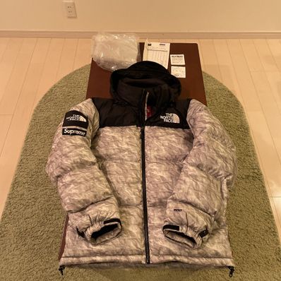 Supreme x The North Face Nuptse Jacket "White Paper Print"