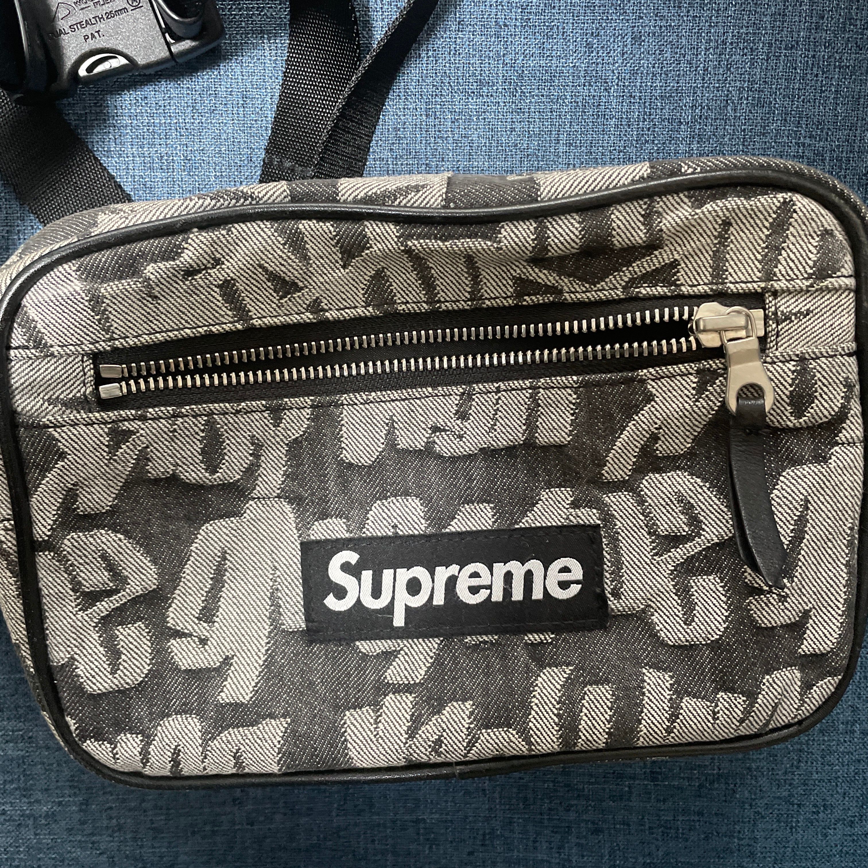 Supreme Fat Tip Jacquard Denim Waist Bag 