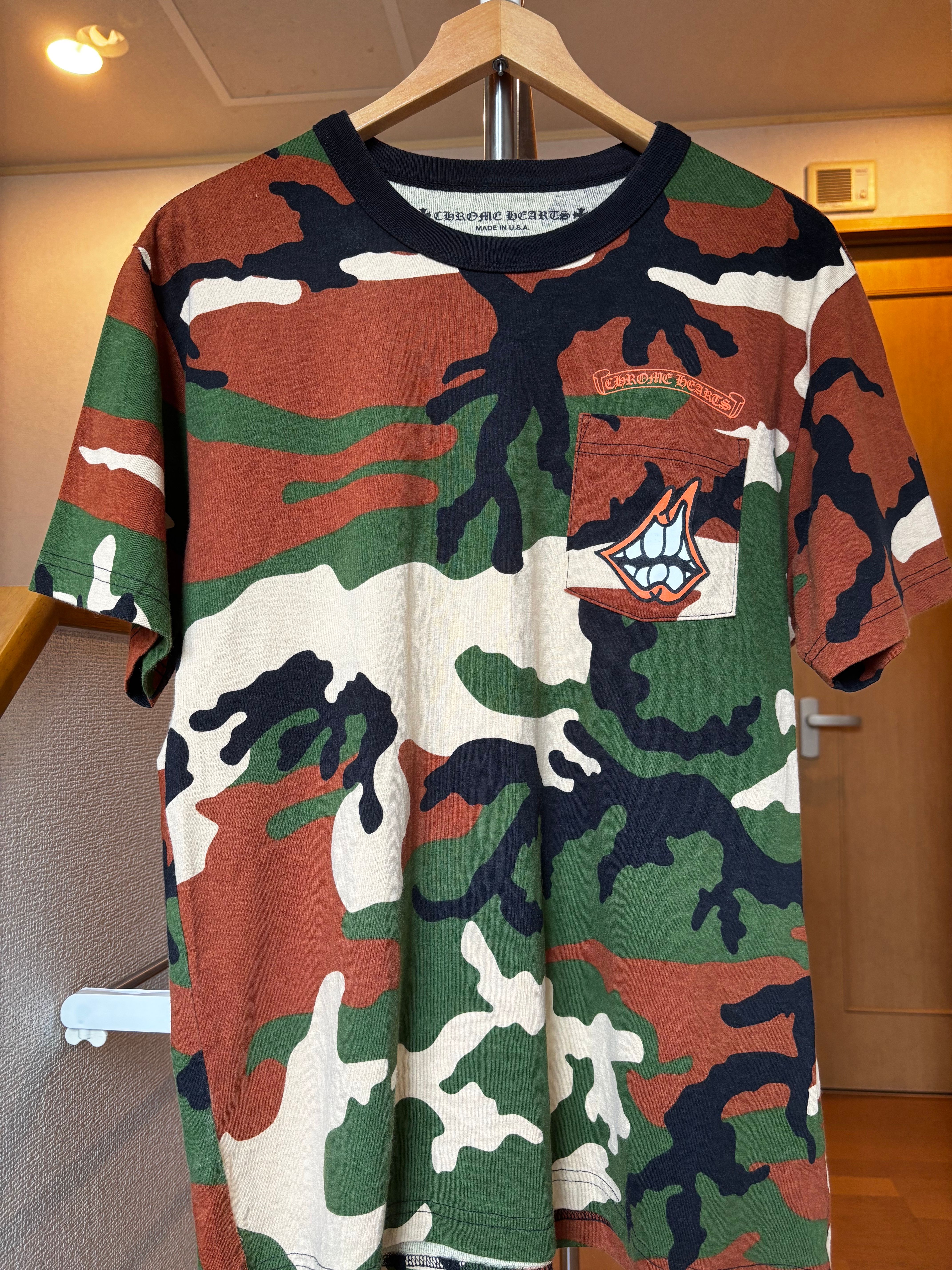 Chrome Hearts PPO Caution T-shrt Matty Boy Print Camouflage "Green/Brown"