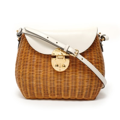 ミュウ ミュウ Miu Miu カゴバッグ ショルダーバッグ【中古】