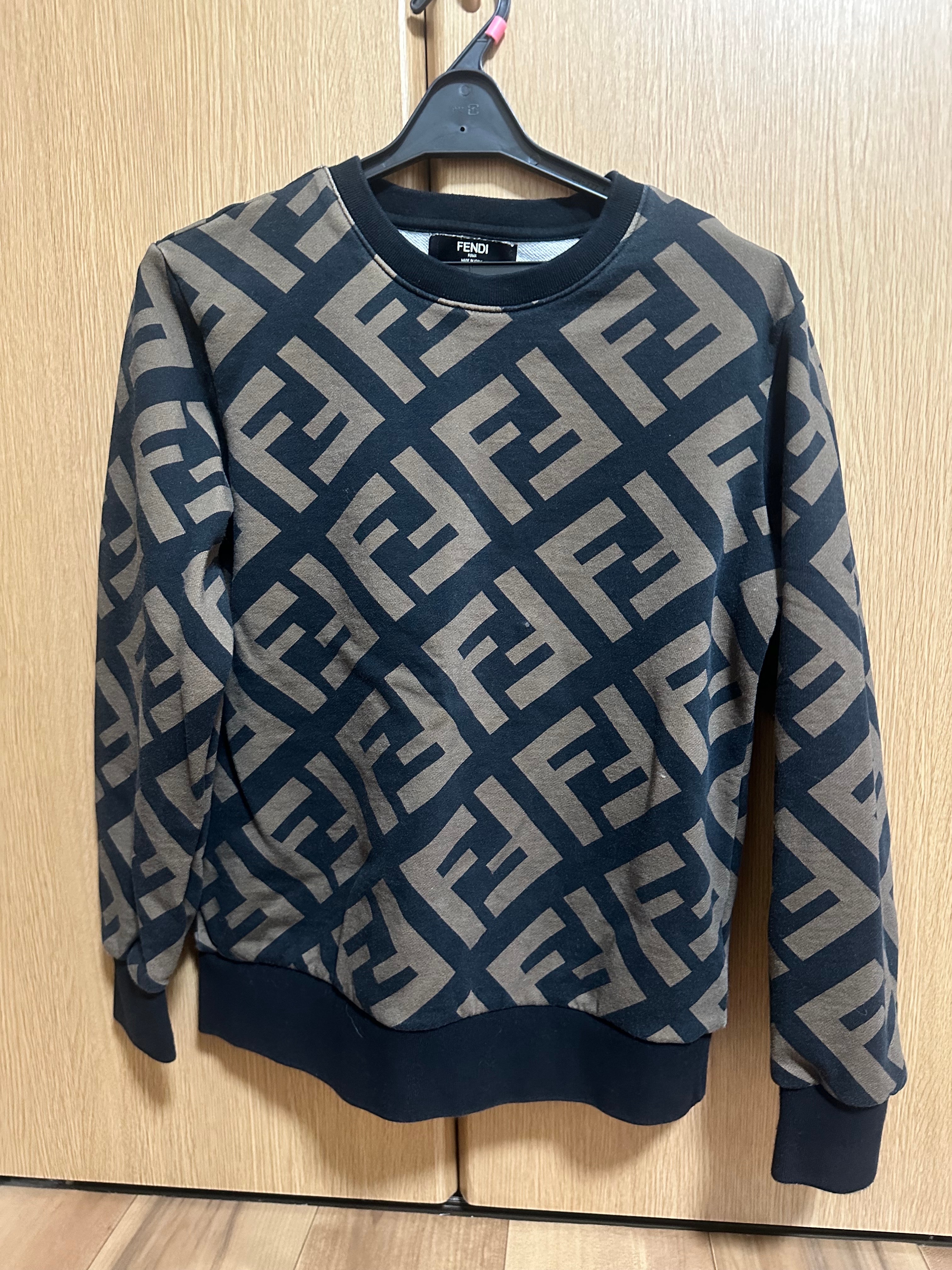 Fendi FFロゴ 総柄 スウェット トレーナー Mサイズ イタリア製