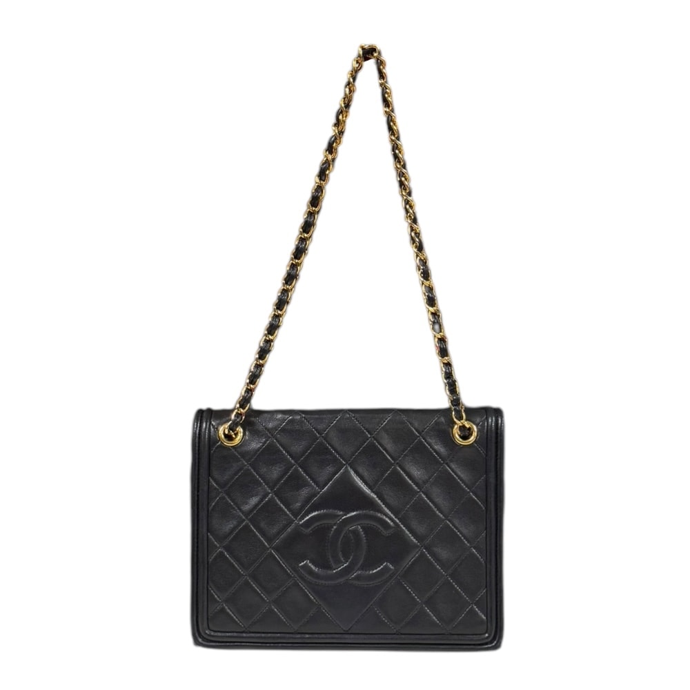 シャネル マトラッセ ショルダーバッグ ラムスキン ブラック レディース CHANEL  中古