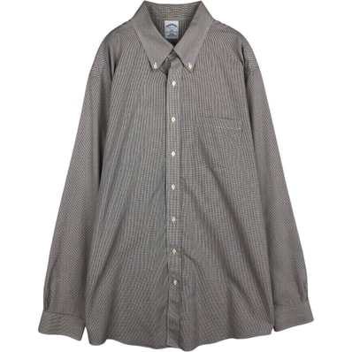 古着 ブルックスブラザーズ Brooks Brothers 346 長袖 ボタンダウンチェックシャツ メンズXL相当/eaa635634
