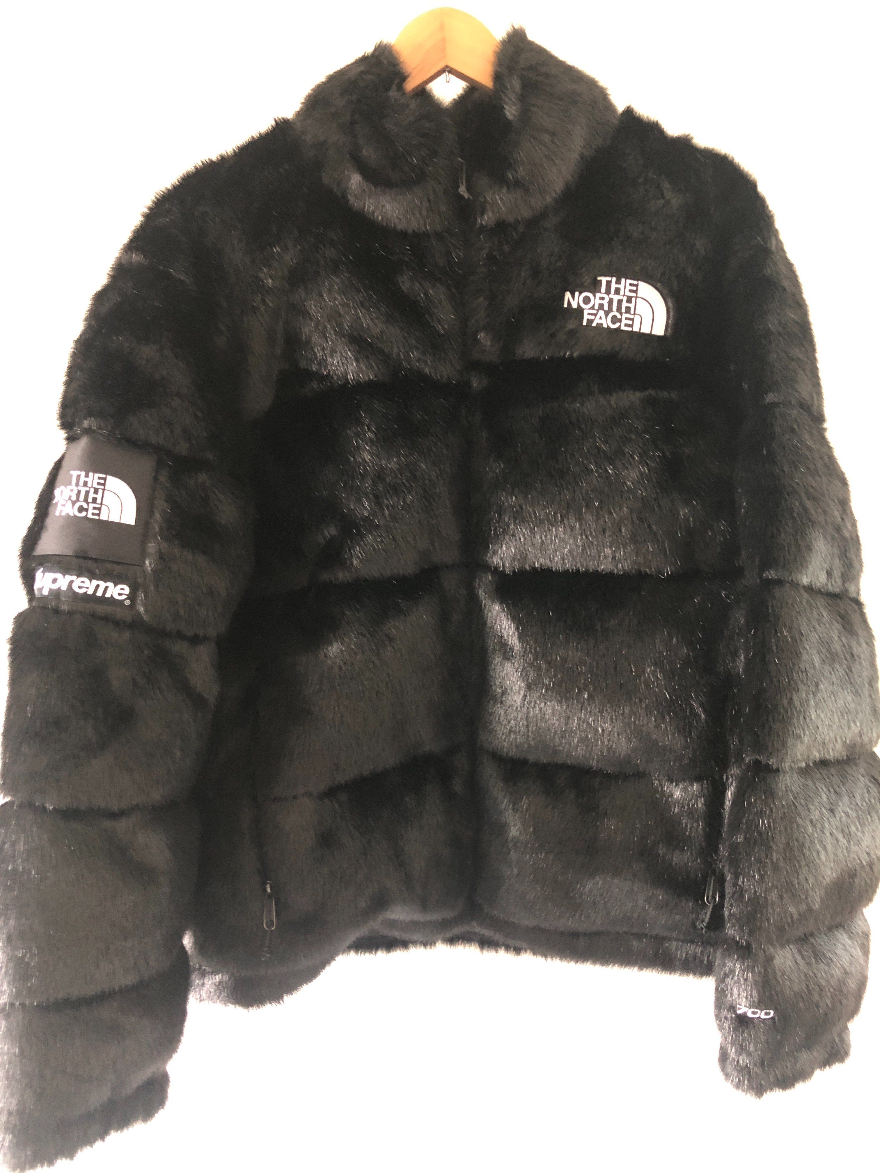 Supreme x The North Face Faux Fur Nuptse Jacket "Black"
