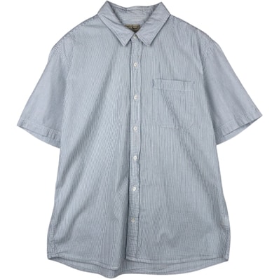 古着 90~00年代 エルエルビーン L.L.Bean SLIGHTLY FITTED シアサッカー 半袖 コットン ストライプシャツ メンズL相当 ヴィンテージ/eaa623288