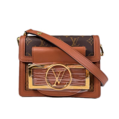 美品 LOUIS VUITTON ルイ・ヴィトン ドーフィーヌロック・XL M46534 ハンドバッグ モノグラムキャンバス ブラウン レディース【中古】