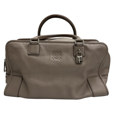 美品 LOEWE ロエベ アマソナ ベージュ レザー ハンドバッグ S1-00089 【中古】
