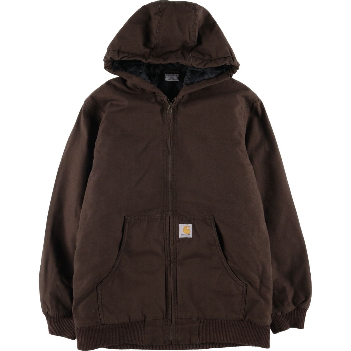 古着 カーハート Carhartt アクティブジャケット 中綿入り ダックフルジップパーカー レディースXL相当/evb032677