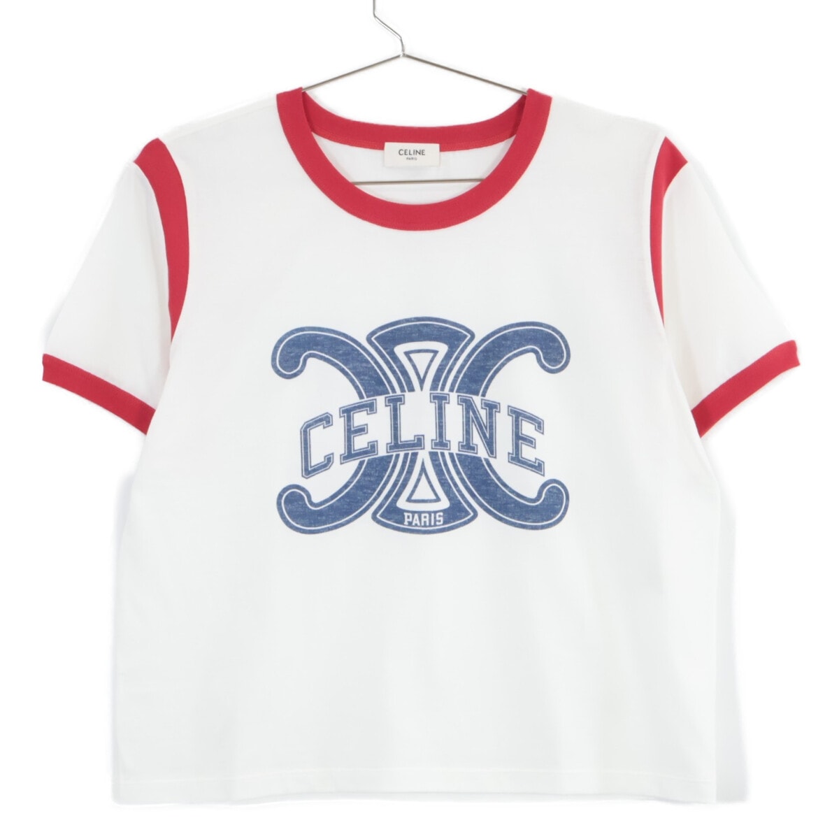 セリーヌ 美品 国内正規 2X58B671Q トリオンフ ロゴ 半袖Tシャツ S