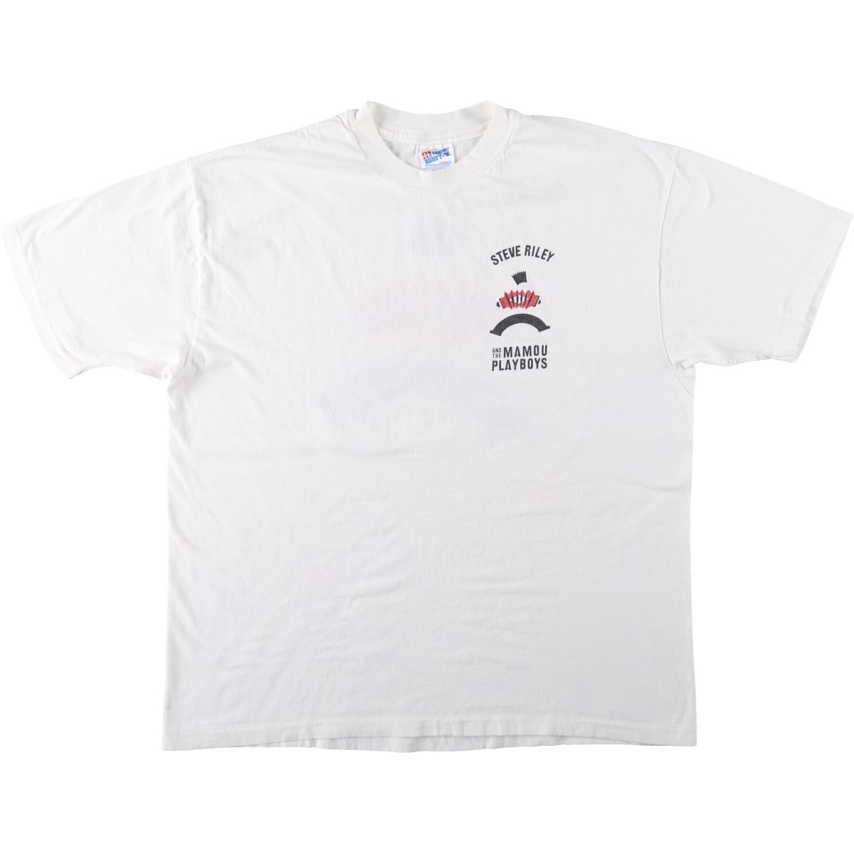 古着 ヘインズ Hanes BEEFY-T STEVE RILEY AND THE MAMOU PLAYBOYS スティーヴライリーアンドザマモウプレイボーイズ バンドTシャツ バンT USA製 メンズXL相当/eaa681368