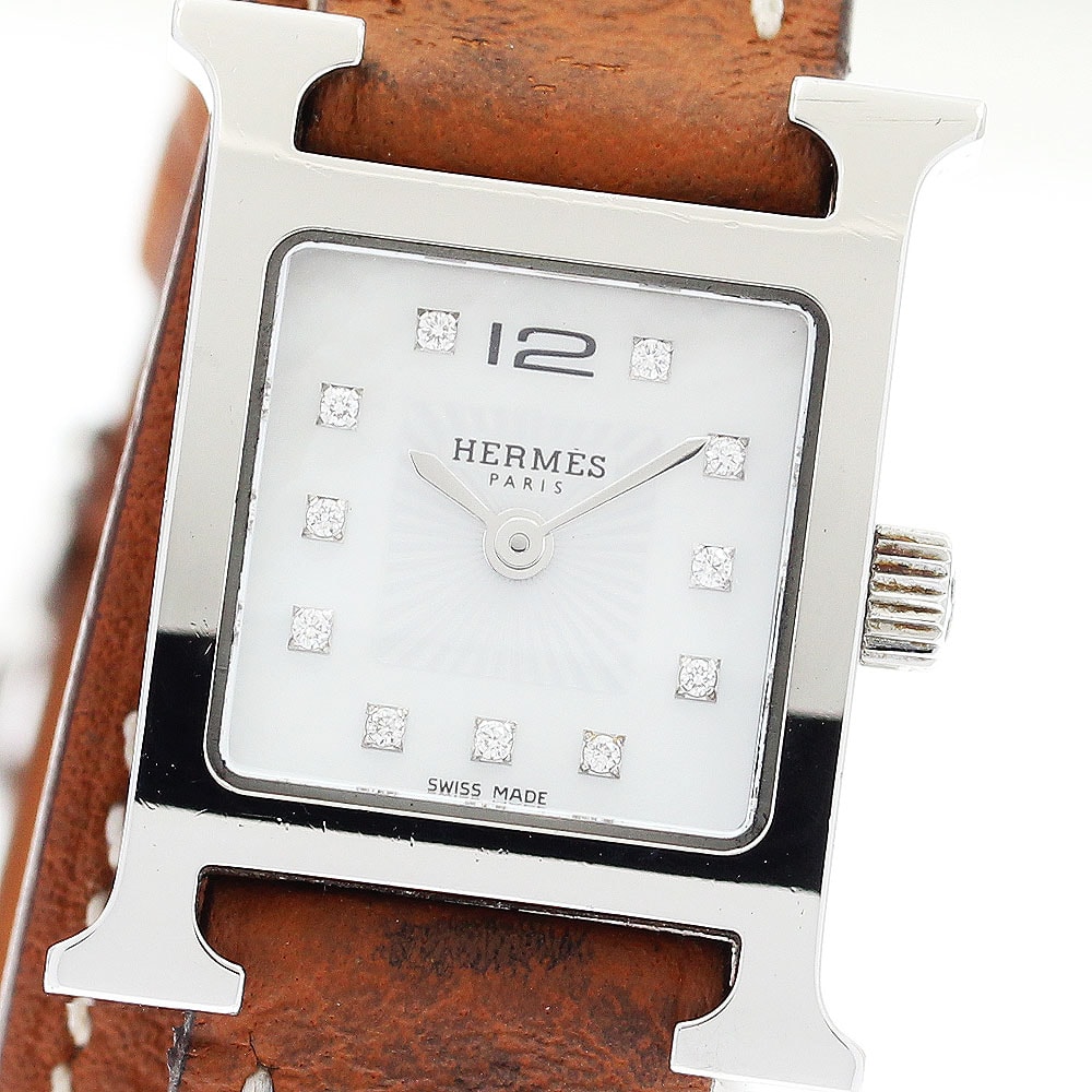 エルメス Hウォッチ ミニ HH1.110 レディース 【中古】