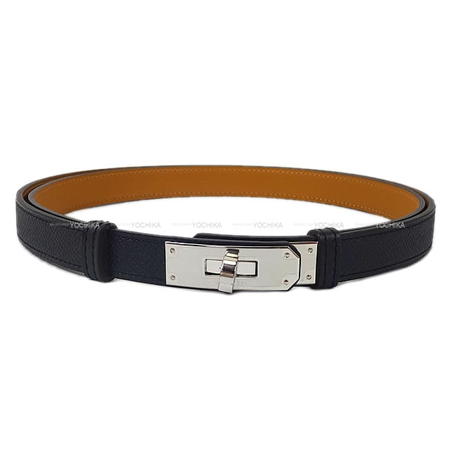 HERMES エルメス ベルト ケリーベルト 18 黒 (ブラック) エプソン シルバー金具 G刻印 新品