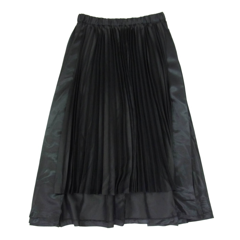 BLACK COMME des GARCONS ブラックコムデギャルソン 1G-S001 AD2022 エステル プリーツ イージー ロング スカート ブラック系 M【中古】