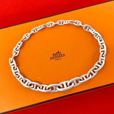 HERMES エルメス シェーヌダンクル クレッシェンド ネックレス マルジェラ期 シルバー925 ネックレス シルバー
04539