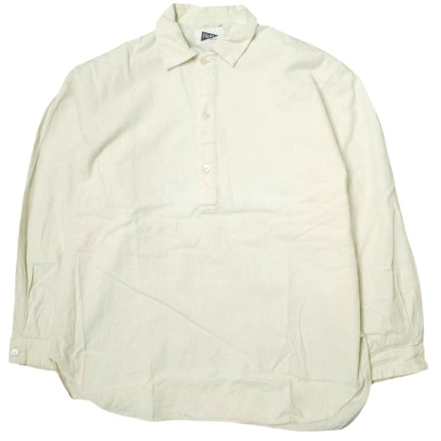 Pilgrim Surf+Supply ピルグリム サーフ+サプライ 23AW 日本製 McCarthy Popover Shirt ブラッシュドコットン プルオーバーシャツ 37-11-0277-065 XS OFF WHITE BEAMS 長袖 トップス
