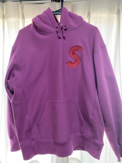 Supreme S Logo Hooded Sweatshirt "Bright Purple" (20FW)