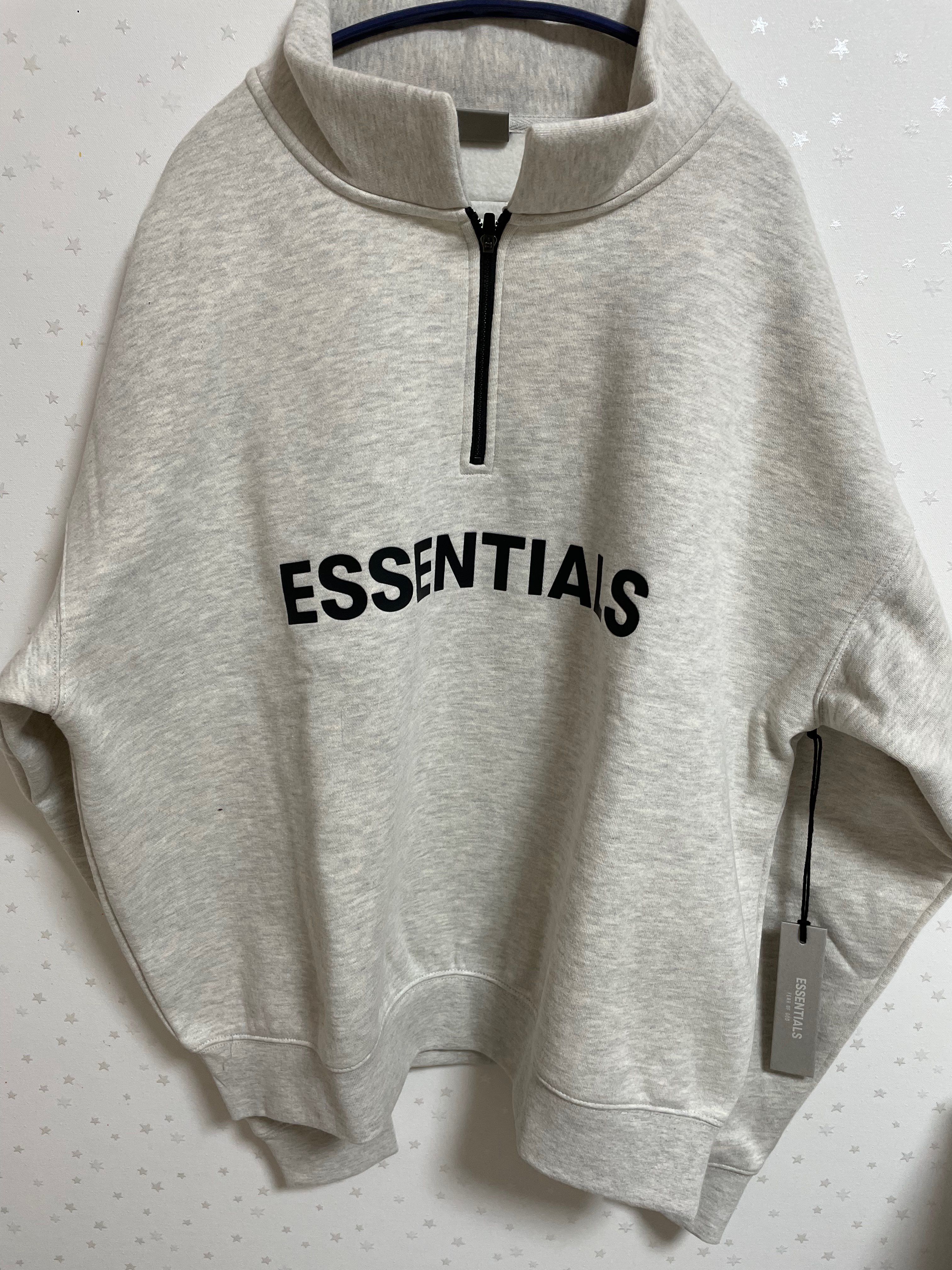 FEAR OF GOD ESSENTIALS Half Zip Pullover Sweater "Heather Oatmeal"