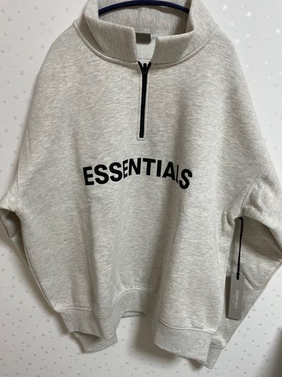 FEAR OF GOD ESSENTIALS Half Zip Pullover Sweater "Heather Oatmeal"