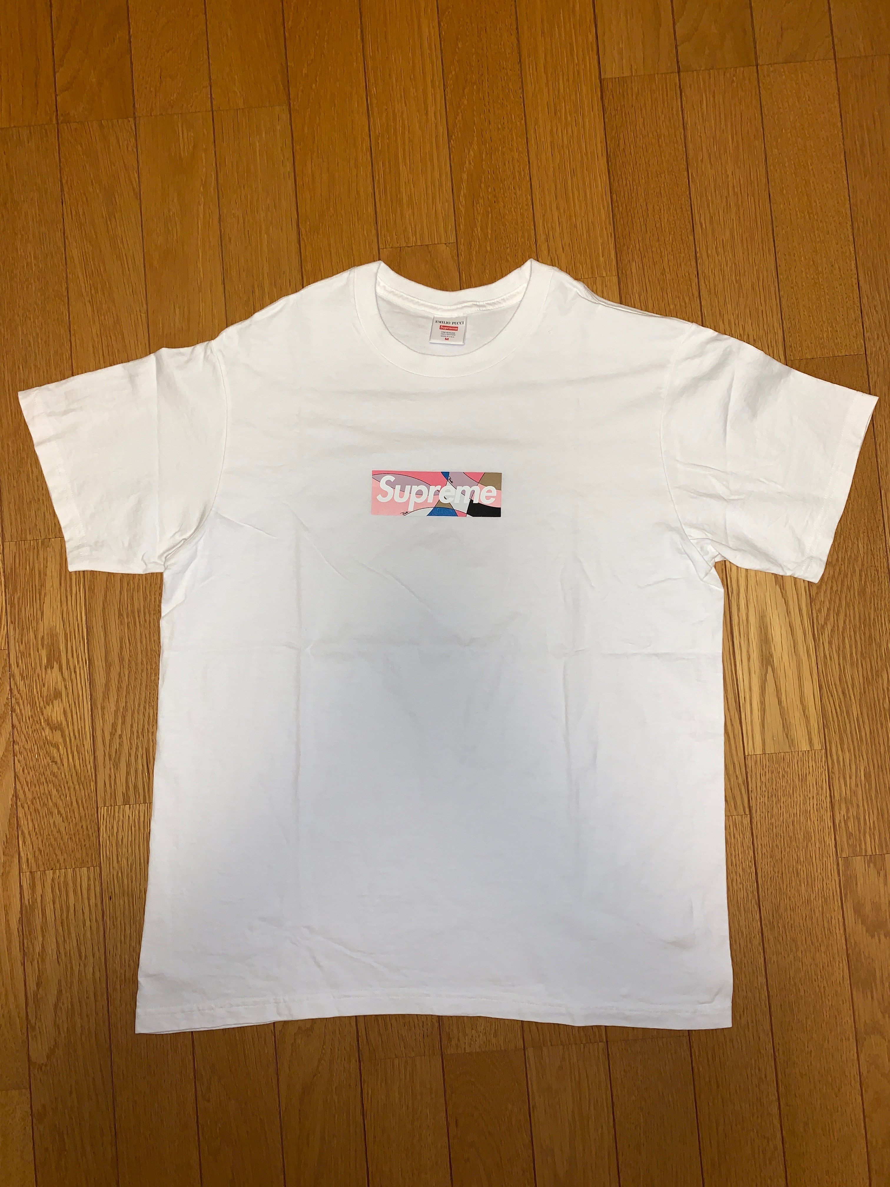 Supreme / Emilio Pucci® Box Logo Tee "White/Pink"