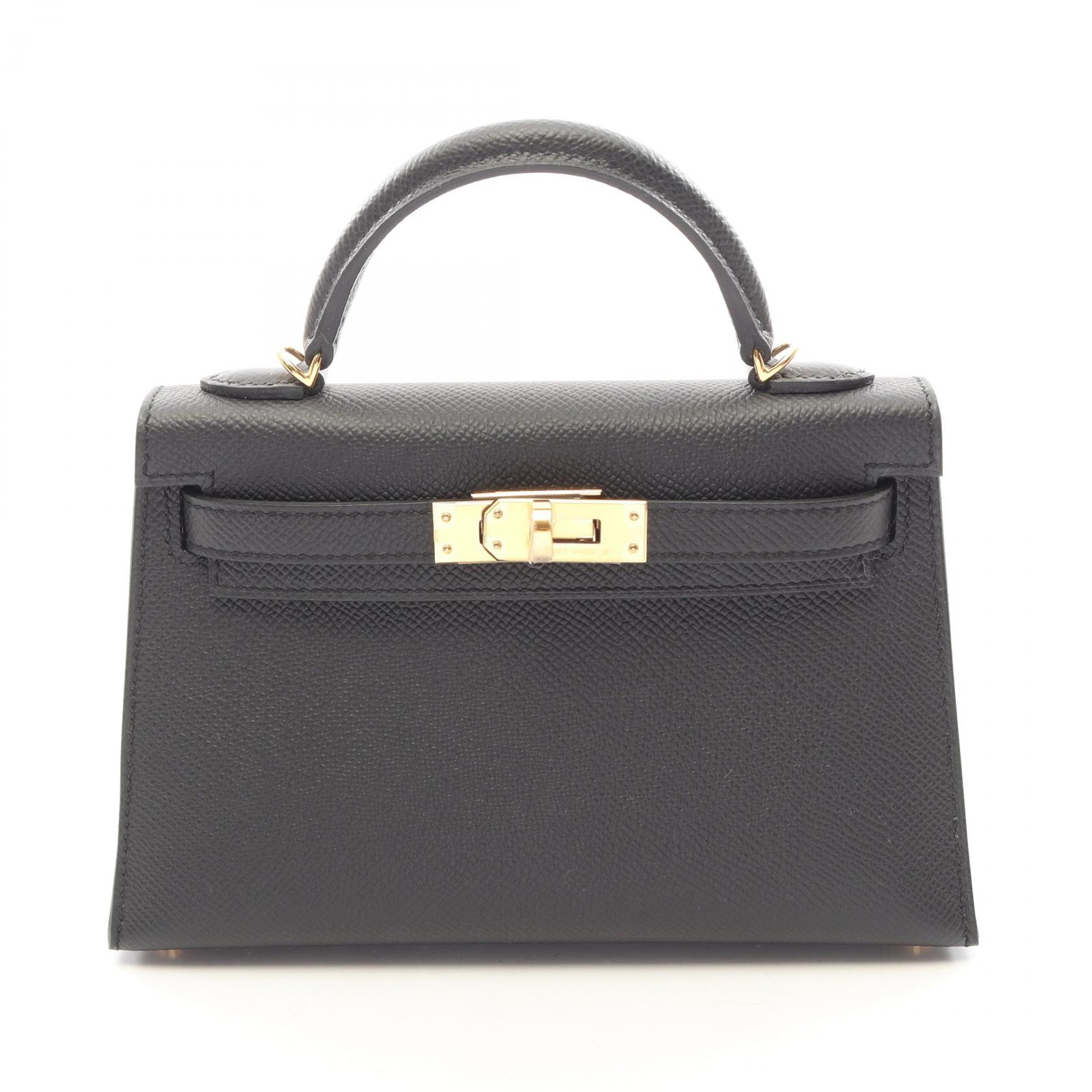 エルメス HERMES ミニケリー2 外縫い 2WAY ハンドバッグ バッグ ヴォーエプソン ヴォーエプソン K刻印(2025年製造) レディース ブラック系 【中古】