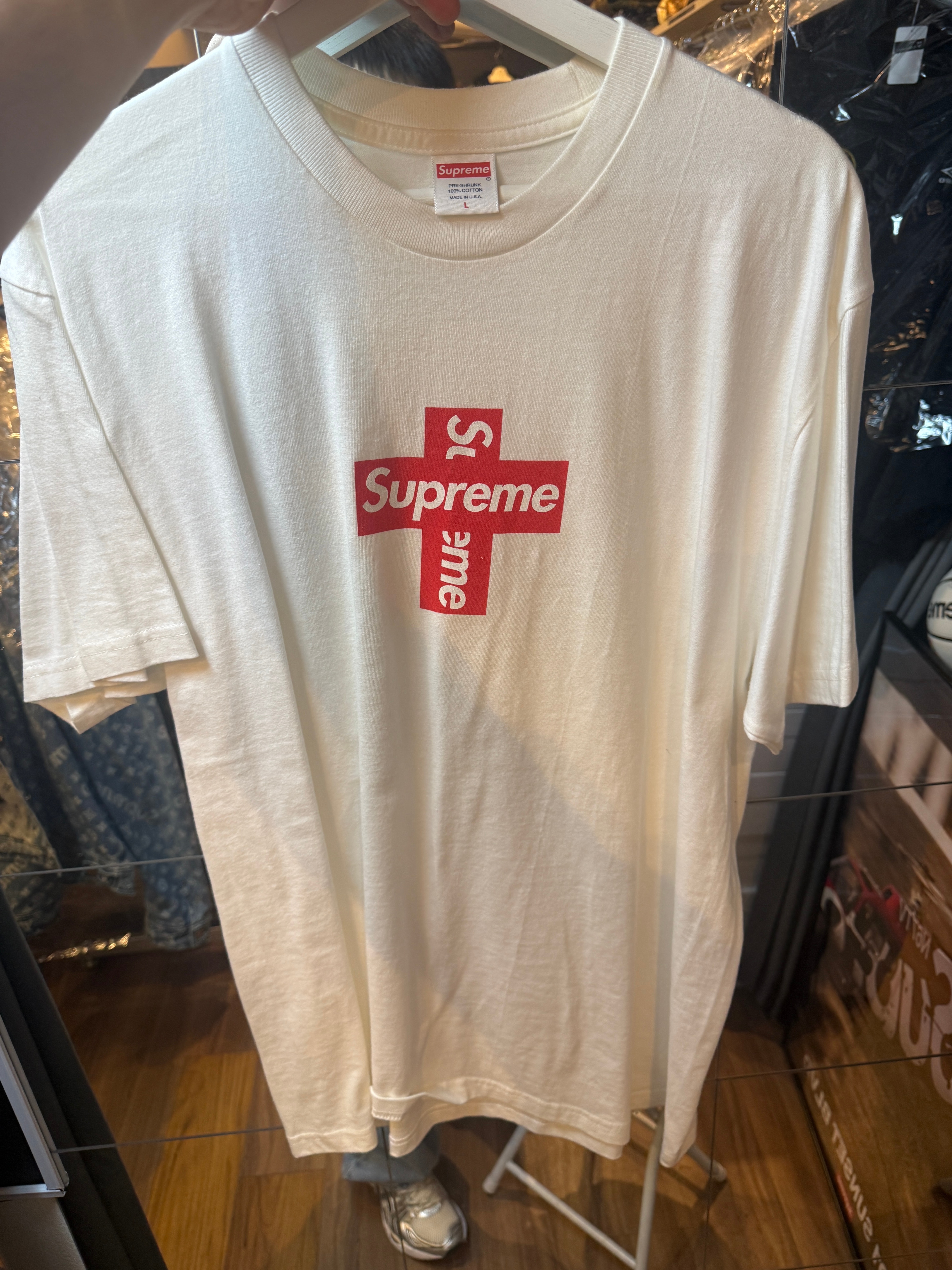 Supreme Cross Box Logo Tee "White"