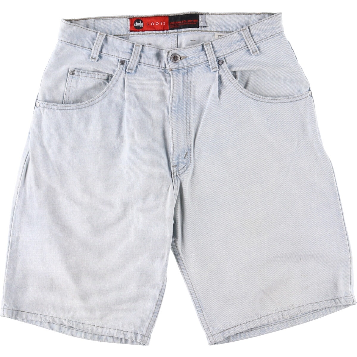 古着 90年代 リーバイス Levi's SILVER TAB シルバータブ LOOSE ルーズ デニムショーツ ハーフパンツ ジョーツ USA製 メンズw34相当 ヴィンテージ/eaa579243