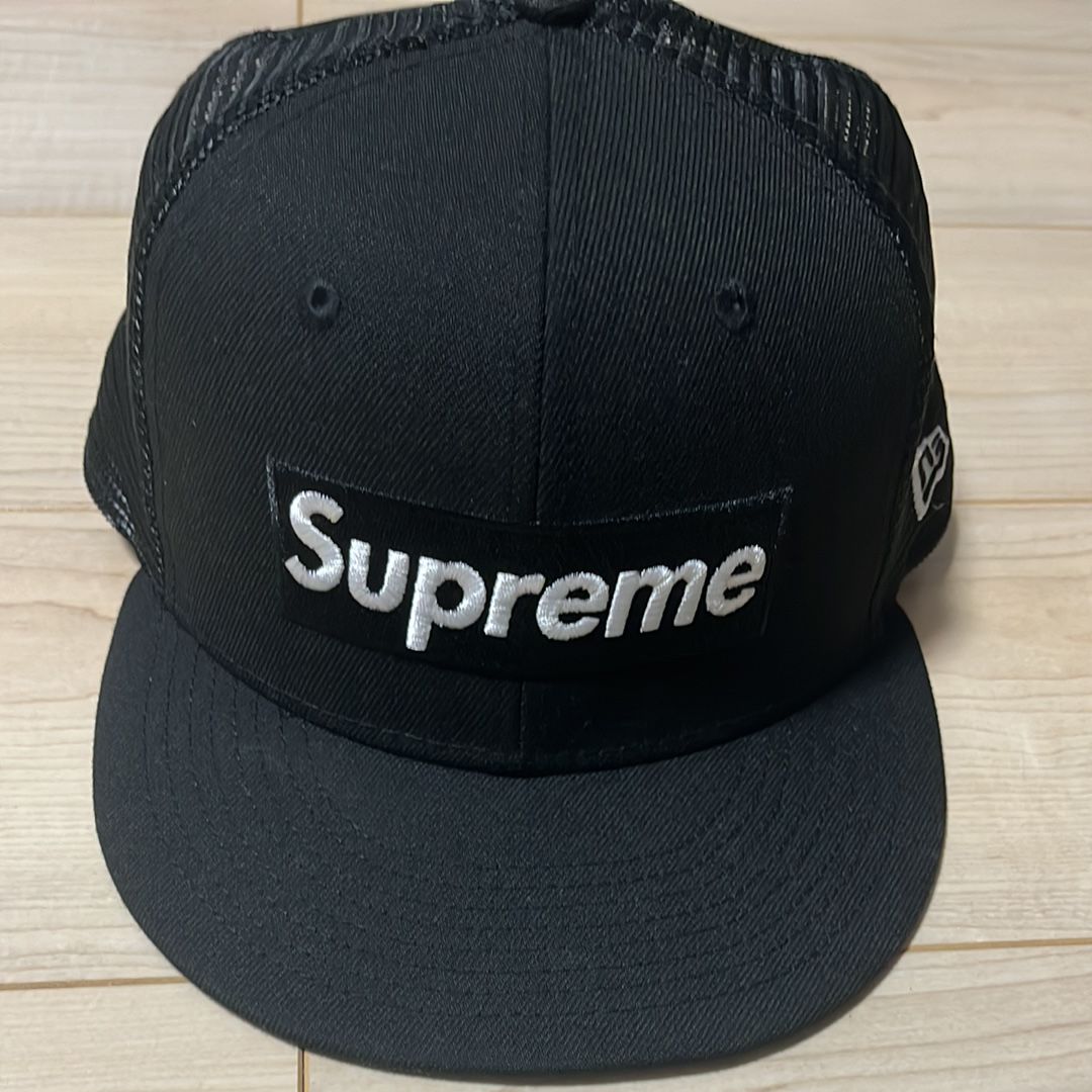 Supreme Box Logo Mesh Back New Era "Black" (23SS)