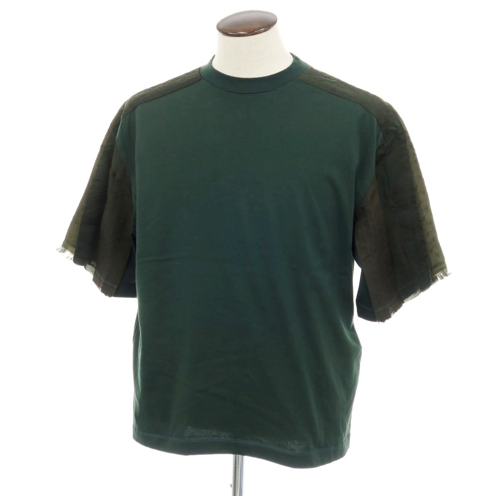 【中古】【未使用】トーガ TOGA VIRILIS コットン×キュプラ クルーネック 半袖Tシャツ グリーン【サイズ46】【メンズ】