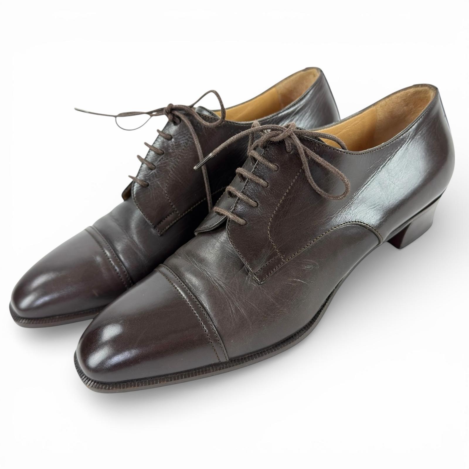 極美品 エルメス レザーシューズ ダークブラウン レディース 36.5