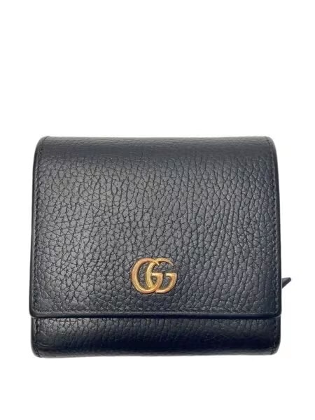 GUCCI GG Marmont Leather Wallet "Black"