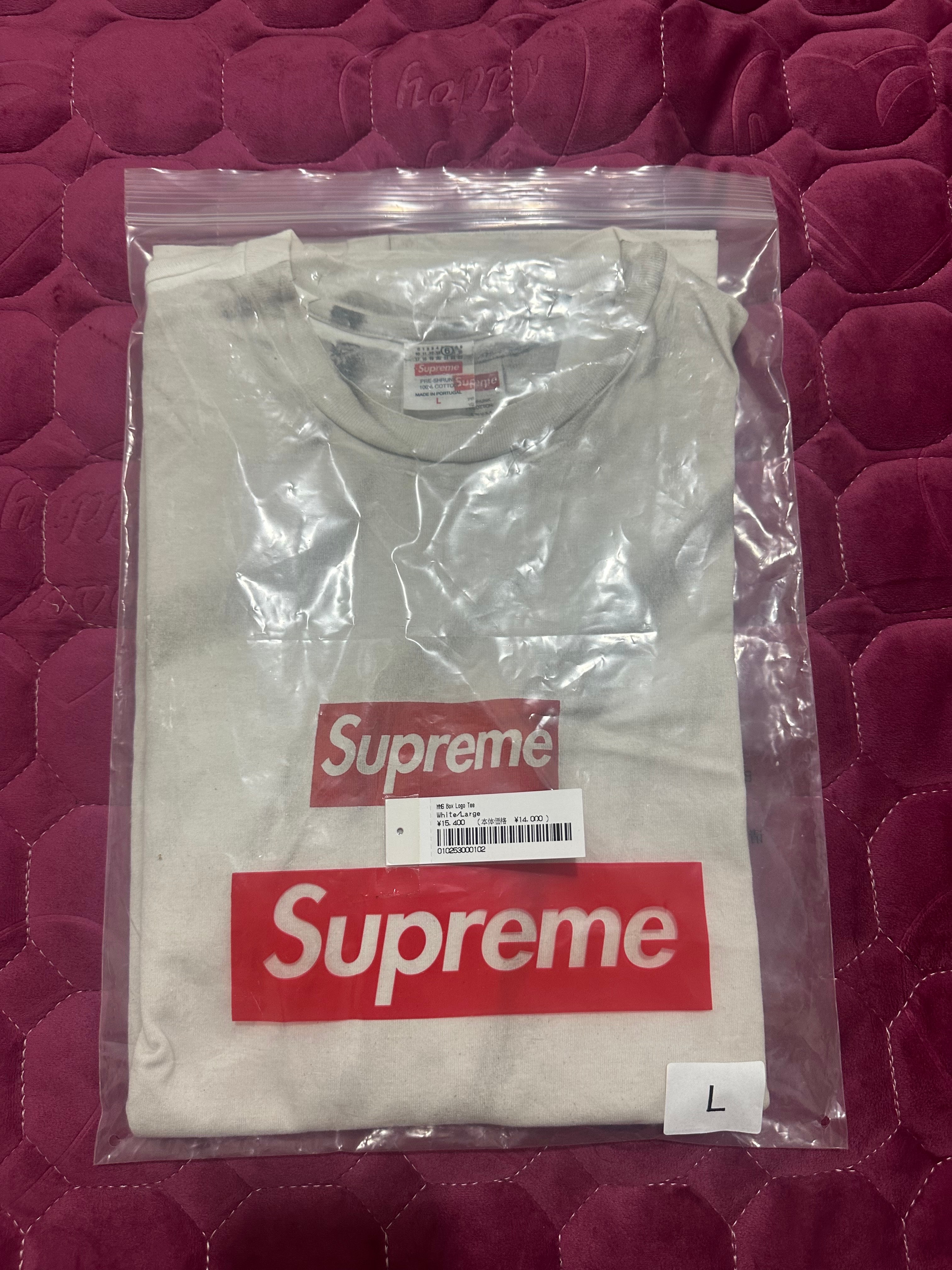 Supreme x MM6 Maison Margiela Box Logo Tee "White"