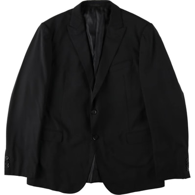 古着 アルマーニ ARMANI COLLEZIONI M LINE チェック柄 ピークドラペル ウールテーラードジャケット メンズM相当/evb034279