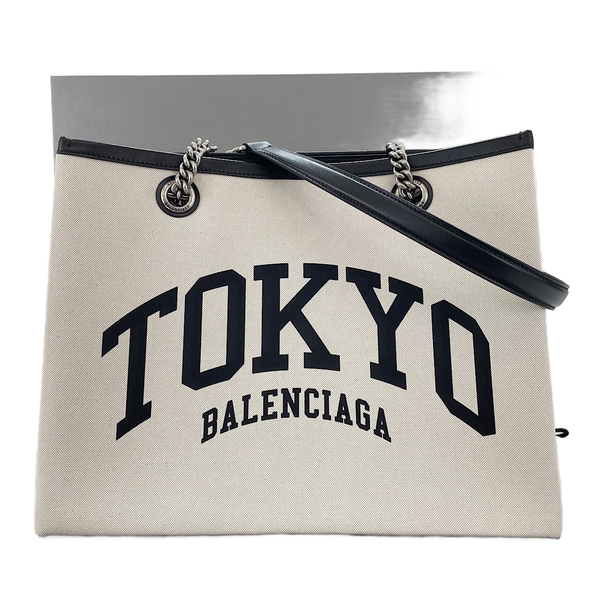バレンシアガ BALENCIAGA キャンバス 銀座限定 CITES DUTY FREE トートバッグ【中古】