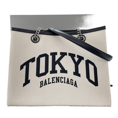 バレンシアガ BALENCIAGA キャンバス 銀座限定 CITES DUTY FREE トートバッグ【中古】