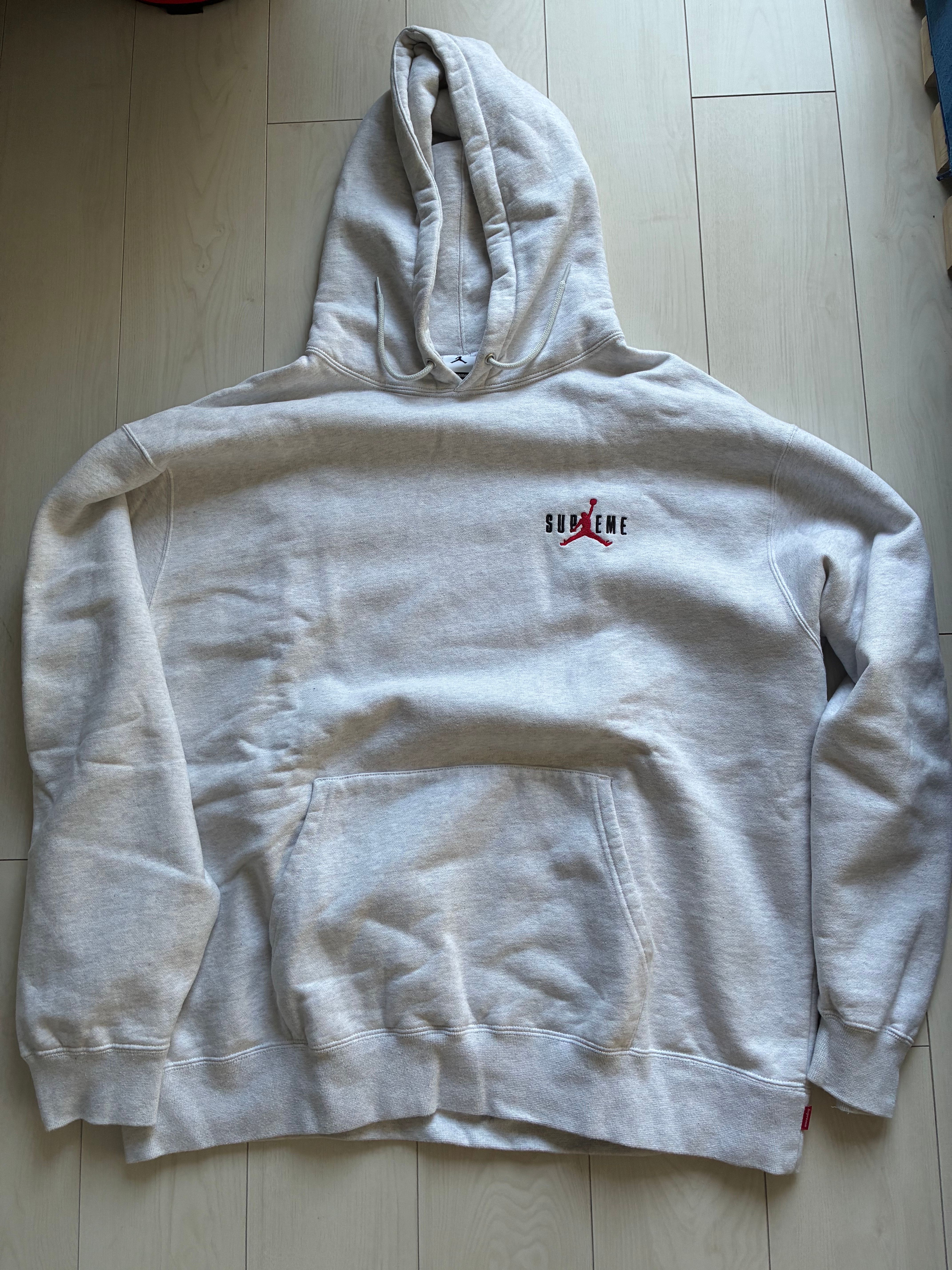 Supreme x Jordan Hooded Sweatshirt "Ash Grey" HF0836-051