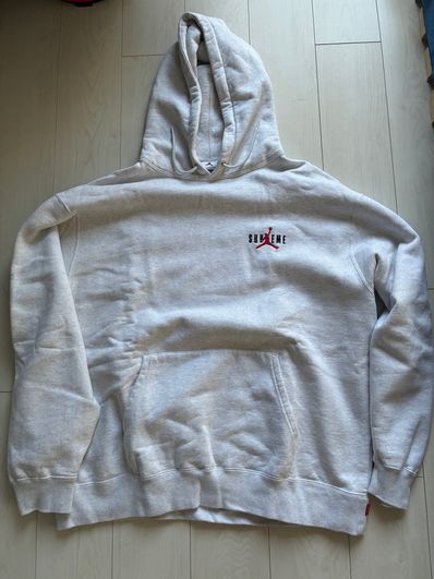 Supreme x Jordan Hooded Sweatshirt "Ash Grey" HF0836-051